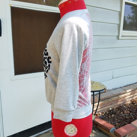 Delia's Sheer Back Sweatshirt - Picture 2 of 5